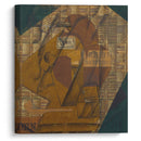 Bottle of Rum and Newspaper (1914) - Juan Gris - Canvas Print