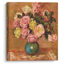 Bouquet de roses dans un vase (1906) - Pierre-Auguste Renoir - Canvas Print