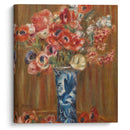 Anémones au vase de Delft (1910) - Pierre-Auguste Renoir - Canvas Print