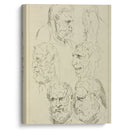 Studies of the head of a bearded man, and the head of a creature - Peter Paul Rubens - Canvas Print
