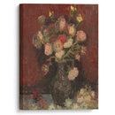 Vase with Chinese asters and gladioli (1886) - Vincent van Gogh - Canvas Print