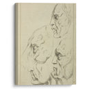 Four faces–three human, one horse– in profile - Peter Paul Rubens - Canvas Print