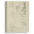 Five studies of men’s heads displaying various hair styles, beards and mustaches; one seated figure, half-length - Peter Paul Rubens - Canvas Print