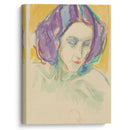 Female head (1932-1942) - Edvard Munch - Canvas Print
