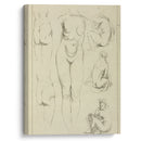 Studies of the female torso, buttocks, and seated figures, dorsal view - Peter Paul Rubens - Canvas Print