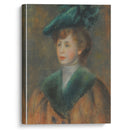 Young Woman in a Green Hat - Pierre-Auguste Renoir - Canvas Print