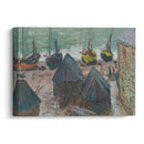 Boats on the Beach at Étretat (1885) - Claude Monet - Canvas Print