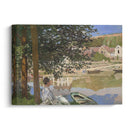 On the Bank of the Seine, Bennecourt (1868) - Claude Monet - Canvas Print