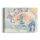 Bygningsarbeid (1919-1920) - Edvard Munch - Canvas Print