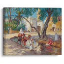 A view of an Algerian village - Frederick Arthur Bridgman - Canvas Print