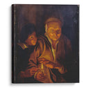 A Boy lighting a Candle from one held by an Old Woman - Peter Paul Rubens - Canvas Print