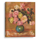 Bouquet de roses dans un vase (1906) - Pierre-Auguste Renoir - Canvas Print