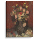 Vase with Chinese asters and gladioli (1886) - Vincent van Gogh - Canvas Print