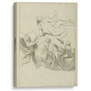 Four figures in floating positions, three amidst clouds - Peter Paul Rubens - Canvas Print