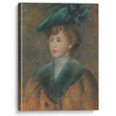 Young Woman in a Green Hat - Pierre-Auguste Renoir - Canvas Print