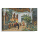 A North African Courtyard (1879) - Frederick Arthur Bridgman - Canvas Print