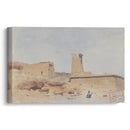 The Temple of Dendur, Showing the Pylon and Terrace (1874) - Frederick Arthur Bridgman - Canvas Print