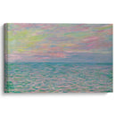 Coucher De Soleil À Pourville, Pleine Mer (1882) - Claude Monet - Canvas Print