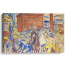 Horse Team on a Building Site (1928–1929) - Edvard Munch - Canvas Print