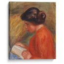 Young Woman Reading (Jeune femme lisant, buste) (c. 1909) - Pierre-Auguste Renoir - Canvas Print