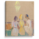 Three Seated Young Women (1906–07) - Edvard Munch - Canvas Print