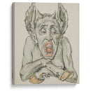 Bust of the devil with an open mouth (1890) - Jan Matejko - Canvas Print