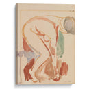 Framoverbøyd kvinneakt (Ca 1920) - Edvard Munch - Canvas Print