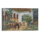 A North African Courtyard (1879) - Frederick Arthur Bridgman - Canvas Print