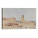 The Temple of Dendur, Showing the Pylon and Terrace (1874) - Frederick Arthur Bridgman - Canvas Print
