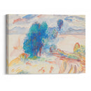 Arbres au bord de l’eau et voilier (circa 1895) - Pierre-Auguste Renoir - Canvas Print