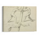 Studies of two figures pushing against a pillar - Peter Paul Rubens - Canvas Print