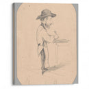 Caricature of a Man in the Small Hat (1855) - Claude Monet - Canvas Print