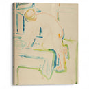 Akt med kne på seng (1918-1920) - Edvard Munch - Canvas Print