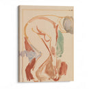 Framoverbøyd kvinneakt (Ca 1920) - Edvard Munch - Canvas Print