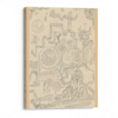 Legende – Gedenkblatt mit d. heil Stier (Legend – Memorial Page with Holy Bull) (1917) - Paul Klee - Canvas Print