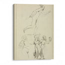 One nude and three clothed female figures - Peter Paul Rubens - Canvas Print