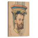 Console in the shape of a male head (portrait of T. Stryjeński) (1890) - Jan Matejko - Canvas Print
