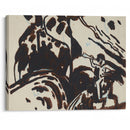 Landscape with a trumpet-blowing rider (1909) - Wassily Kandinsky - Canvas Print