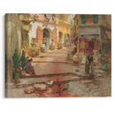 Rue Droite, dans le vieux Nice (circa 1904-1919) - Frederick Arthur Bridgman - Canvas Print