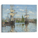 Ships Riding on the Seine at Rouen (1872-1873) - Claude Monet - Canvas Print