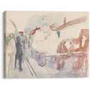 Hest og vogn i gate (Ca 1920) - Edvard Munch - Canvas Print