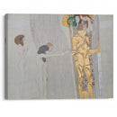 Beethovenfries; ‘Die Leiden der schwachen Menschheit’ und ‘Der wohlgerüstete Starke’ (Tafel 3, linke Langwand) (1901) - Gustav Klimt - Canvas Print