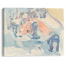 Bygningsarbeid (1919-1920) - Edvard Munch - Canvas Print