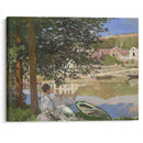 On the Bank of the Seine, Bennecourt (1868) - Claude Monet - Canvas Print