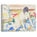 Akt på mønstret teppe (1919-1920) - Edvard Munch - Canvas Print