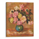 Bouquet de roses dans un vase (1906) - Pierre-Auguste Renoir - Canvas Print
