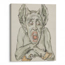 Bust of the devil with an open mouth (1890) - Jan Matejko - Canvas Print