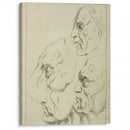 Four faces–three human, one horse– in profile - Peter Paul Rubens - Canvas Print