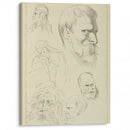 Five studies of men’s heads displaying various hair styles, beards and mustaches; one seated figure, half-length - Peter Paul Rubens - Canvas Print