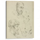 Five studies of men’s heads, four in profile - Peter Paul Rubens - Canvas Print